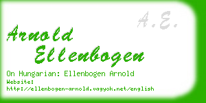 arnold ellenbogen business card